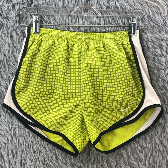 Nike Shorts Dri Fit Womens XS Green White Running Athletic - Picture 1 of 10